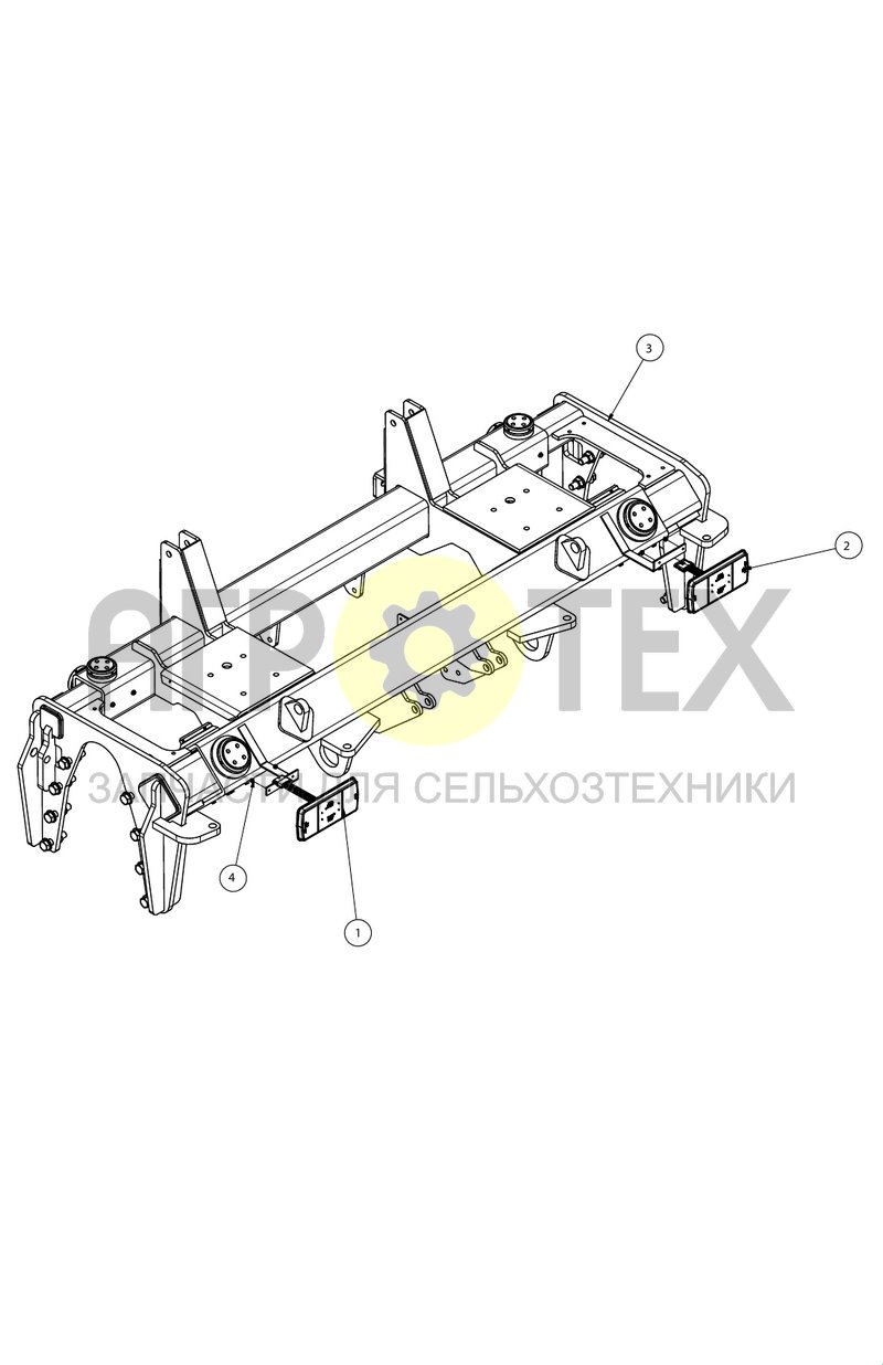 Задние фонари шасси (SX017520) (№1 на схеме)